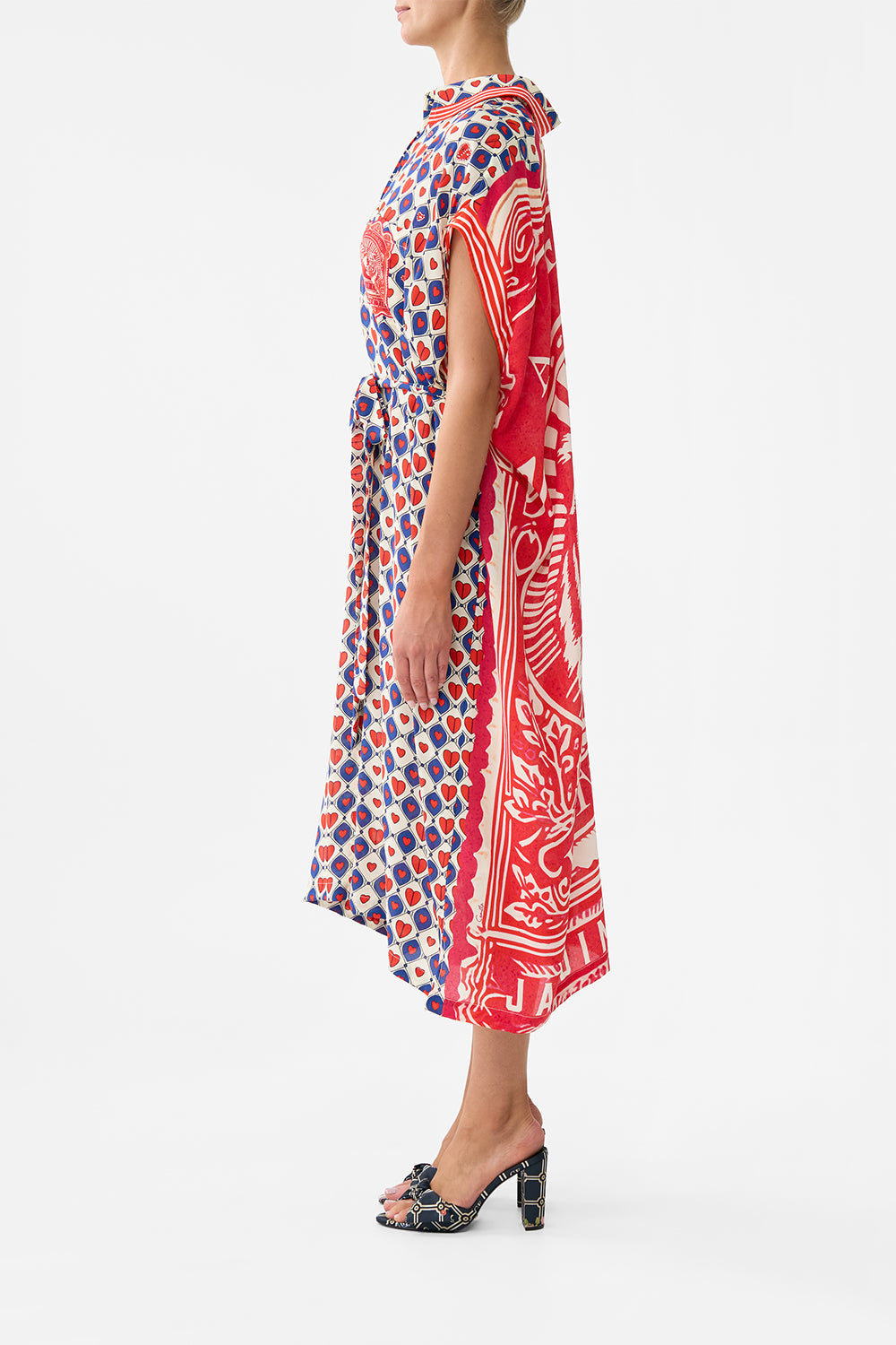 The CAMILLA Sleeveless Shirtdress in our Rinse & Roar print.