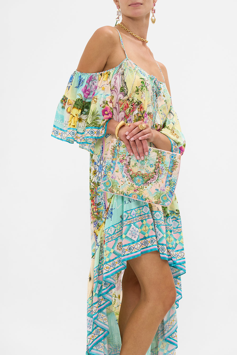 The CAMILLA Small Canvas Clutch in our Just Coasting print.