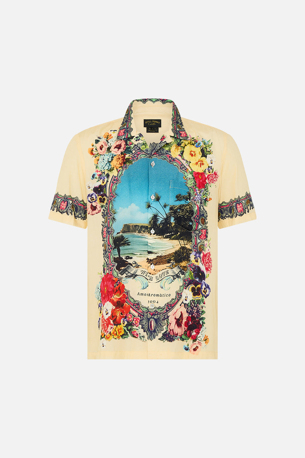 The CAMILLA Short Sleeve Camp Collared Shirt in our Bathing Bombshell print.