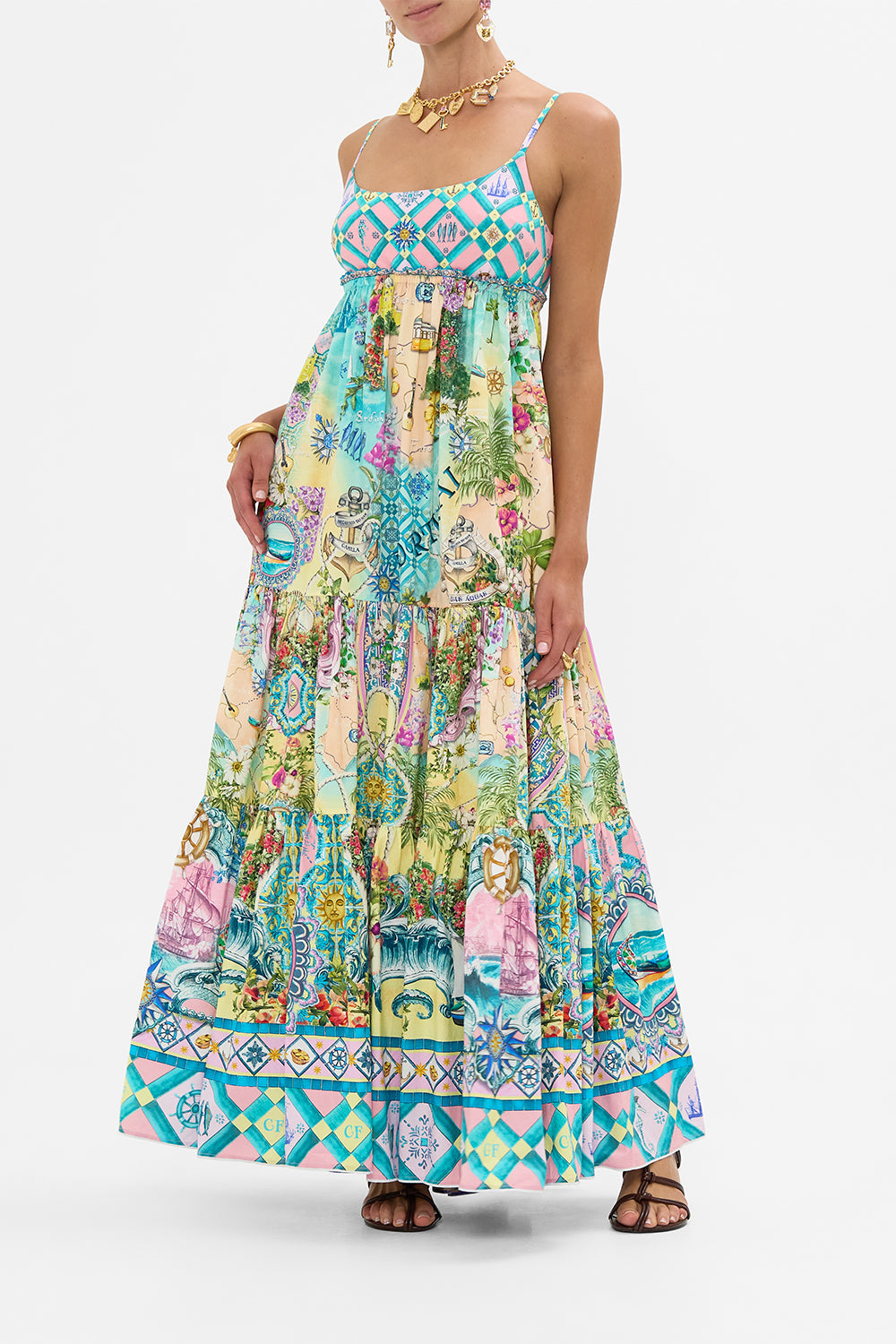 The Just Coasting Long Dress With Jersey Bodice
