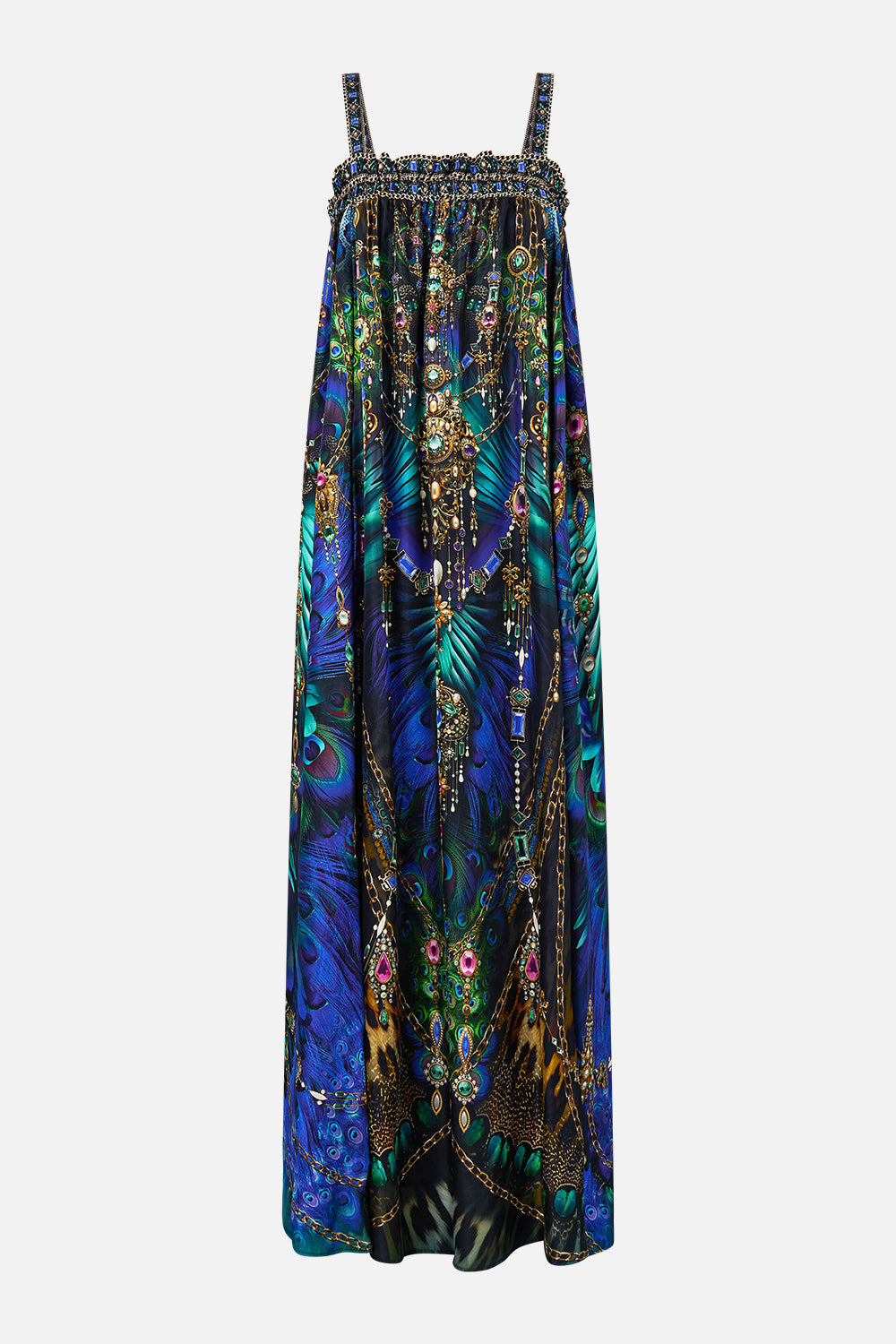 The CAMILLA Wide Strap Sundress in our Dominican Decadence print.