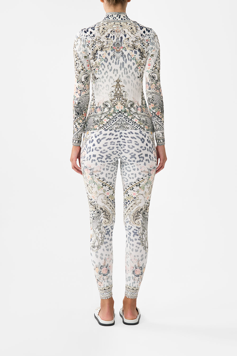 The CAMILLA Jersey Turtleneck in our Marble Heaven print.