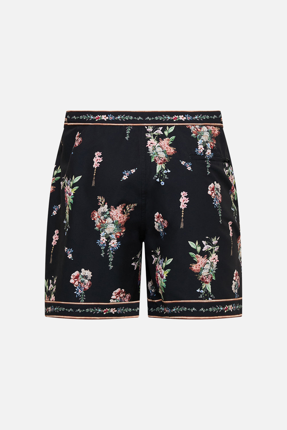 The CAMILLA Mid Length Boardshort With Fixed Waist in our Noble Endeavours print.