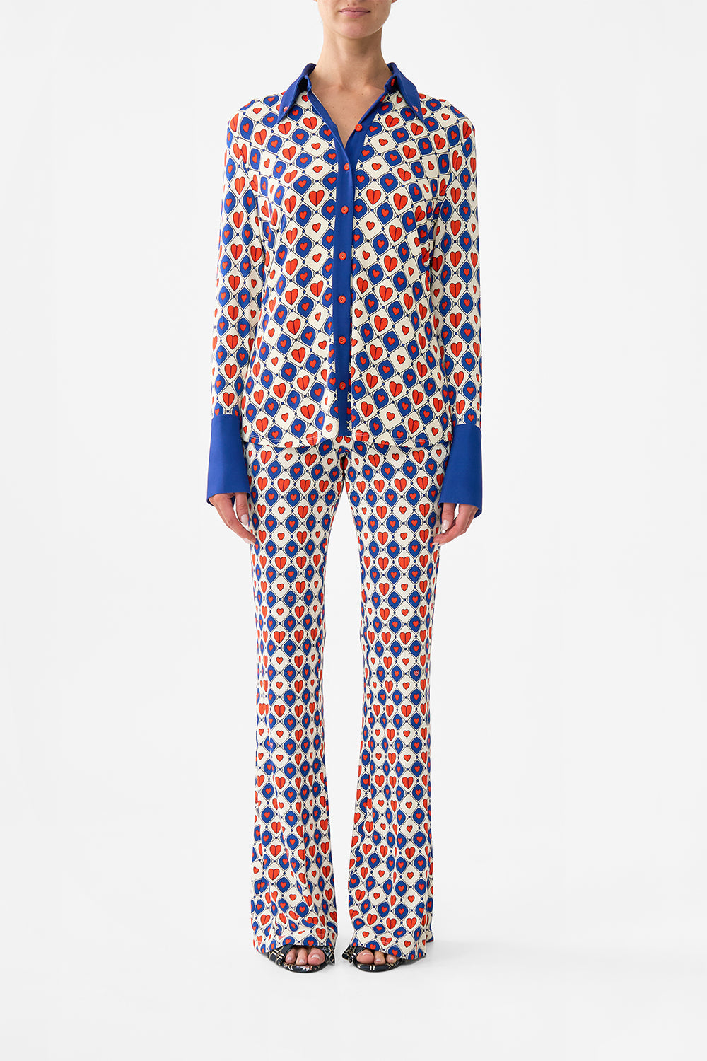 The CAMILLA Fitted Jersey Shirt in our Rinse & Roar print.