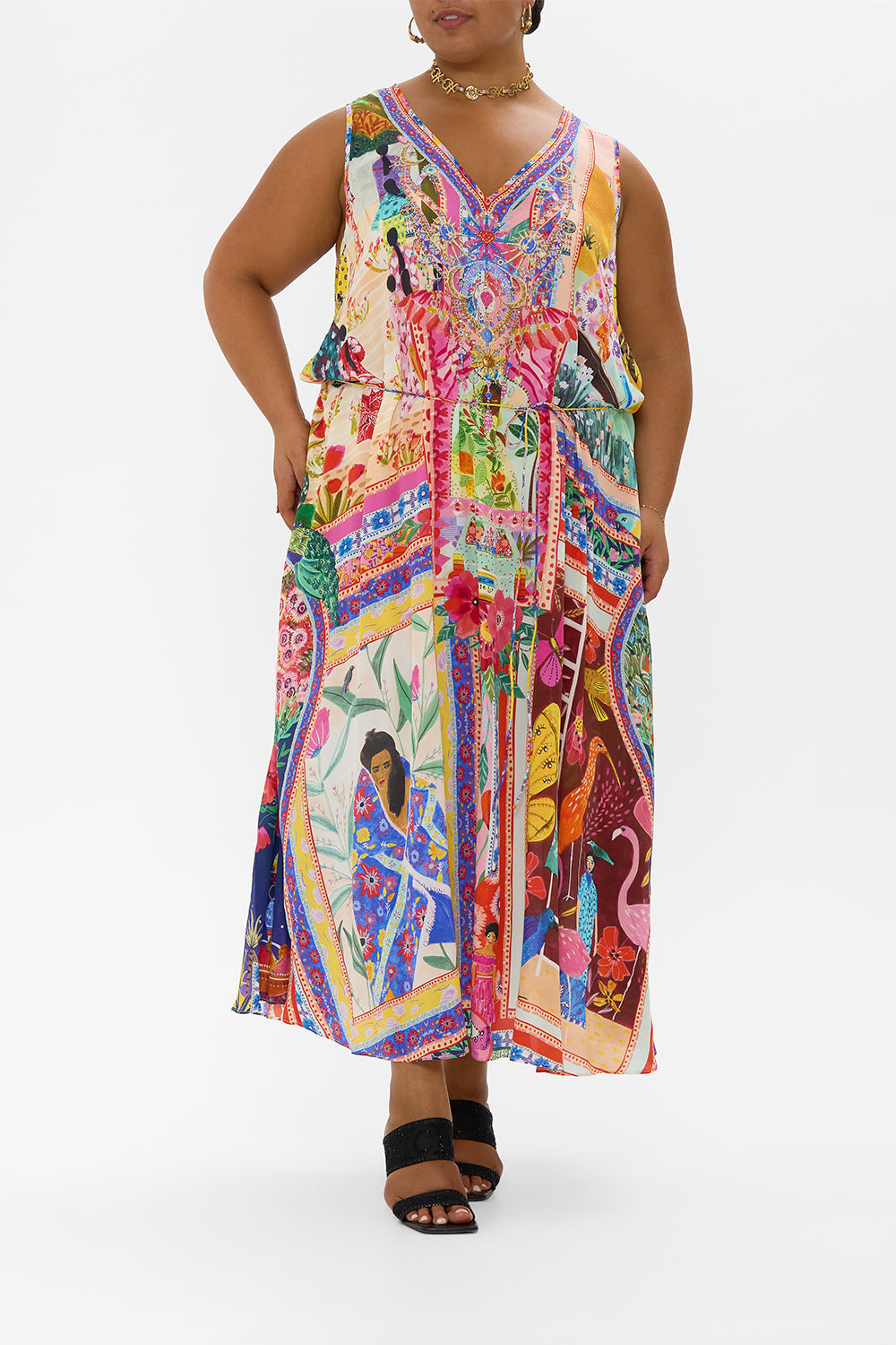 V NECK RACERBACK DRESS ROEQIYAS REALM