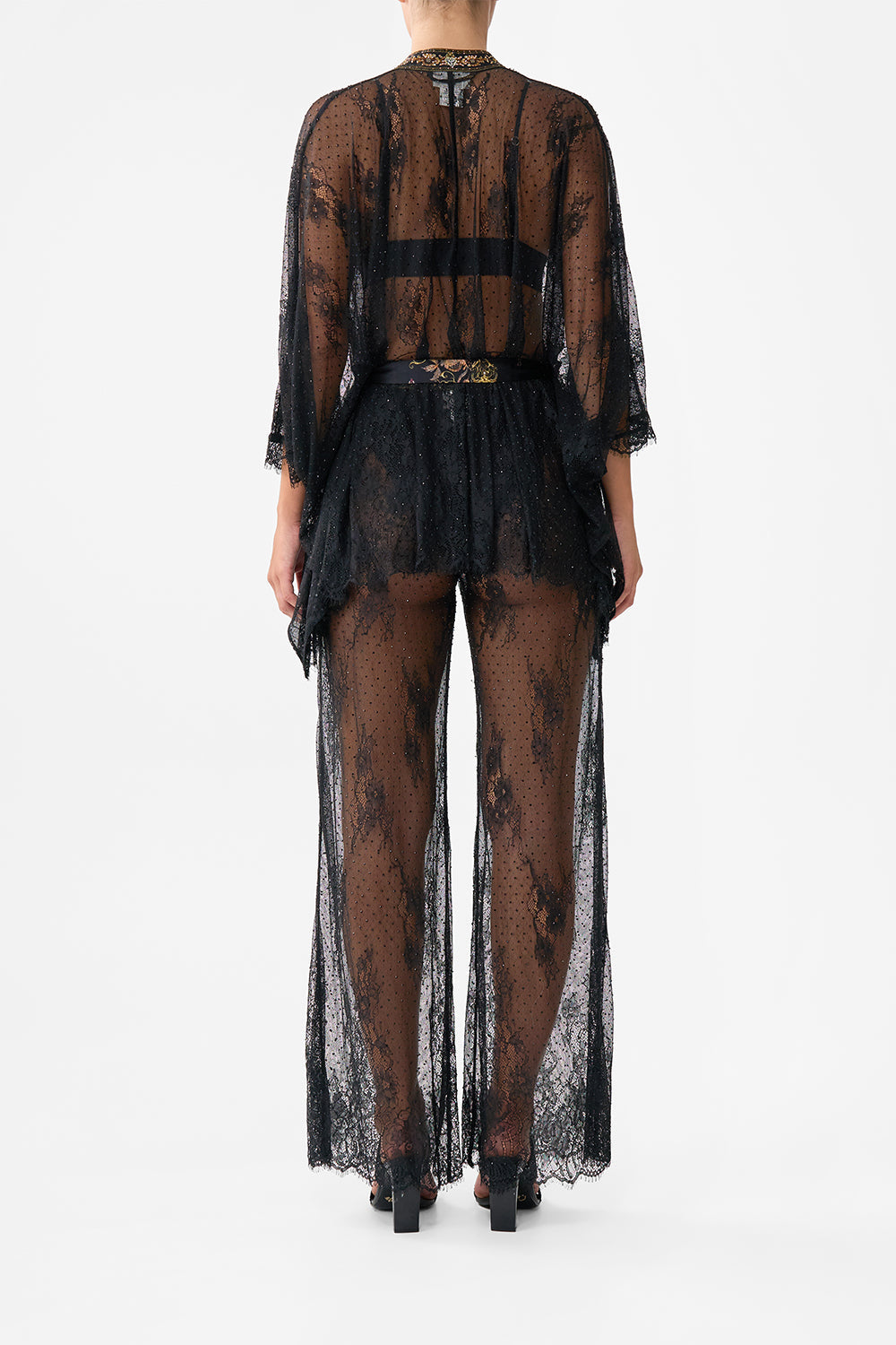 BUTTON THROUGH LACE SCARF BLOUSE SAINTS AND SISTERS