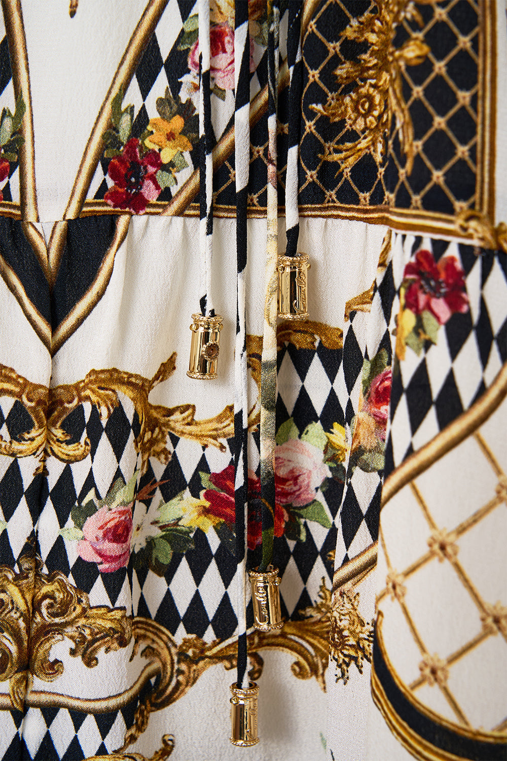 GATHERED BUST TIERED MINI DRESS ROCOCO GLOW