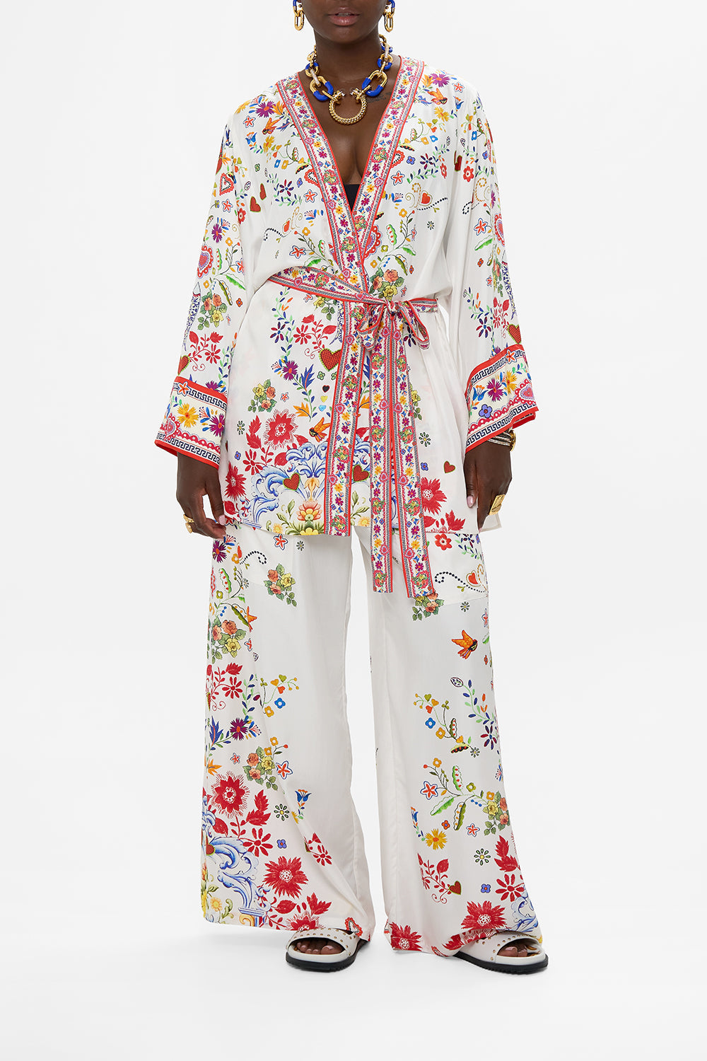 SHORT KIMONO WRAP FAITH, LUCK & JUSTICE