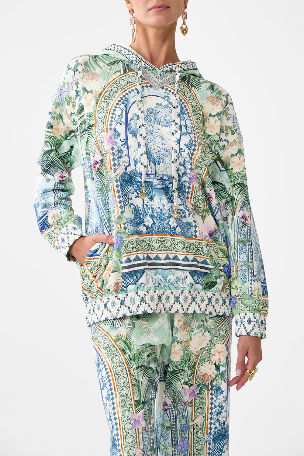 SILK BAND OVERSIZED HOODIE WITH POCKETS JARDIM PARTY