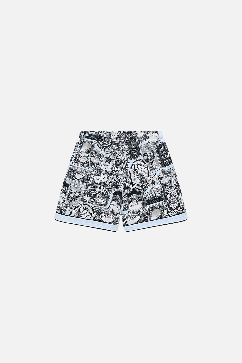 The CAMILLA Boys Track Short With Elastic Waist 4-10 in our Flower Showers print.