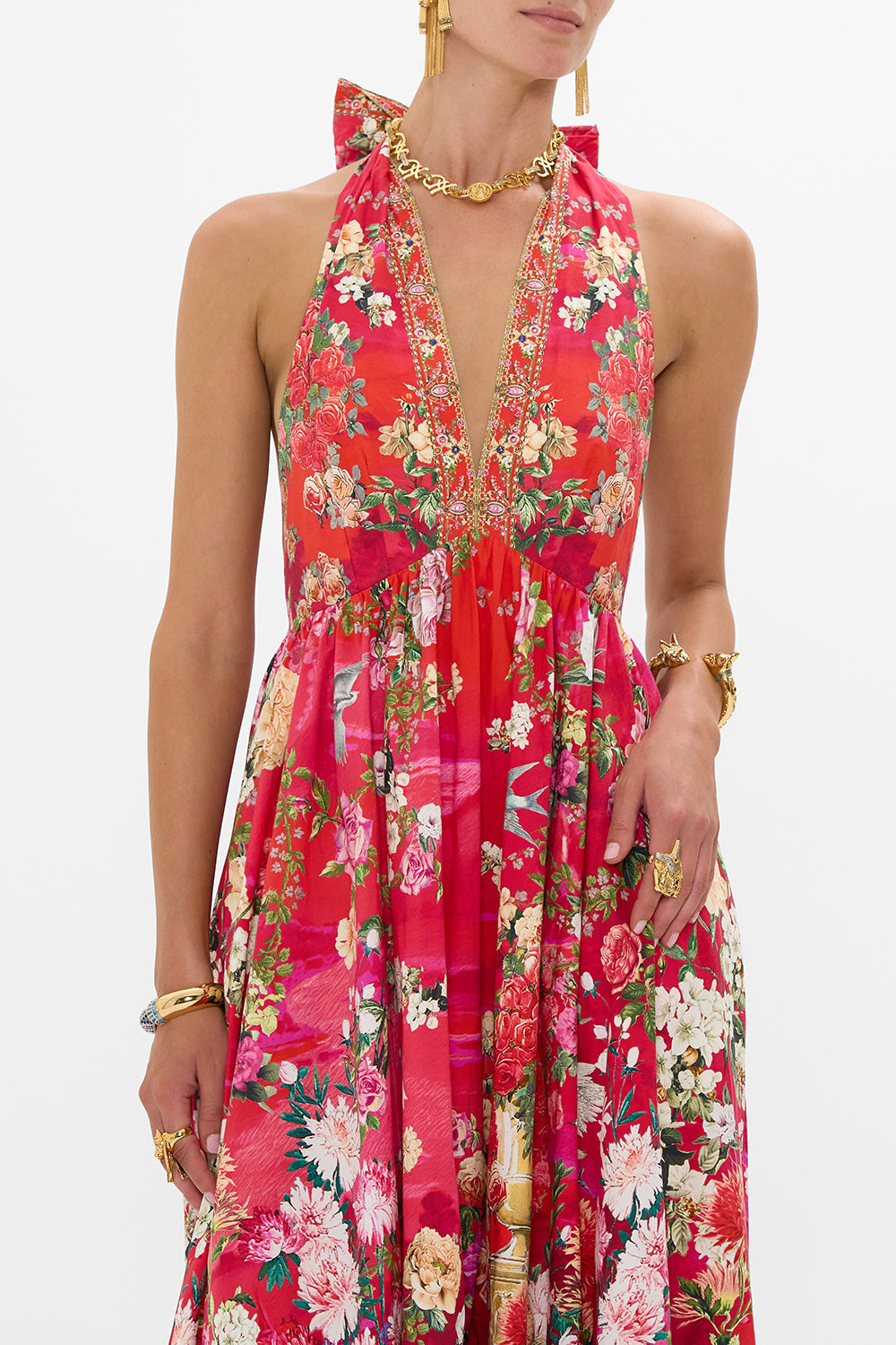 RUFFLE HEM HALTER DRESS SWEET HOME ALEXANDRIA