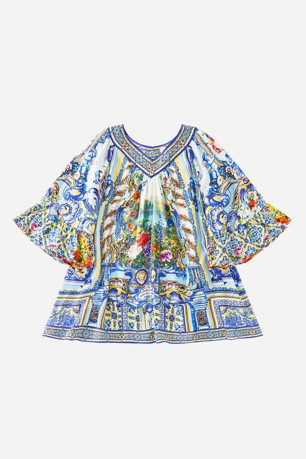 CAMILLA Kids Yoke Top Dress 12-14 in Wall To Wall Wonders print