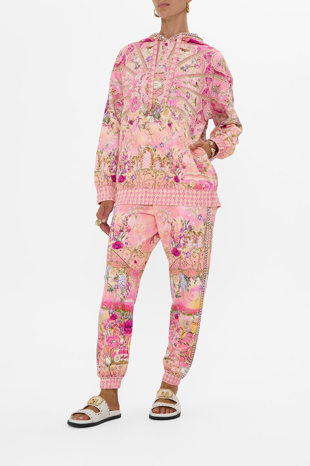 SILK BAND OVERSIZED HOODIE WITH BUTTERFLIES TOTALLY OZMOPOLITAN