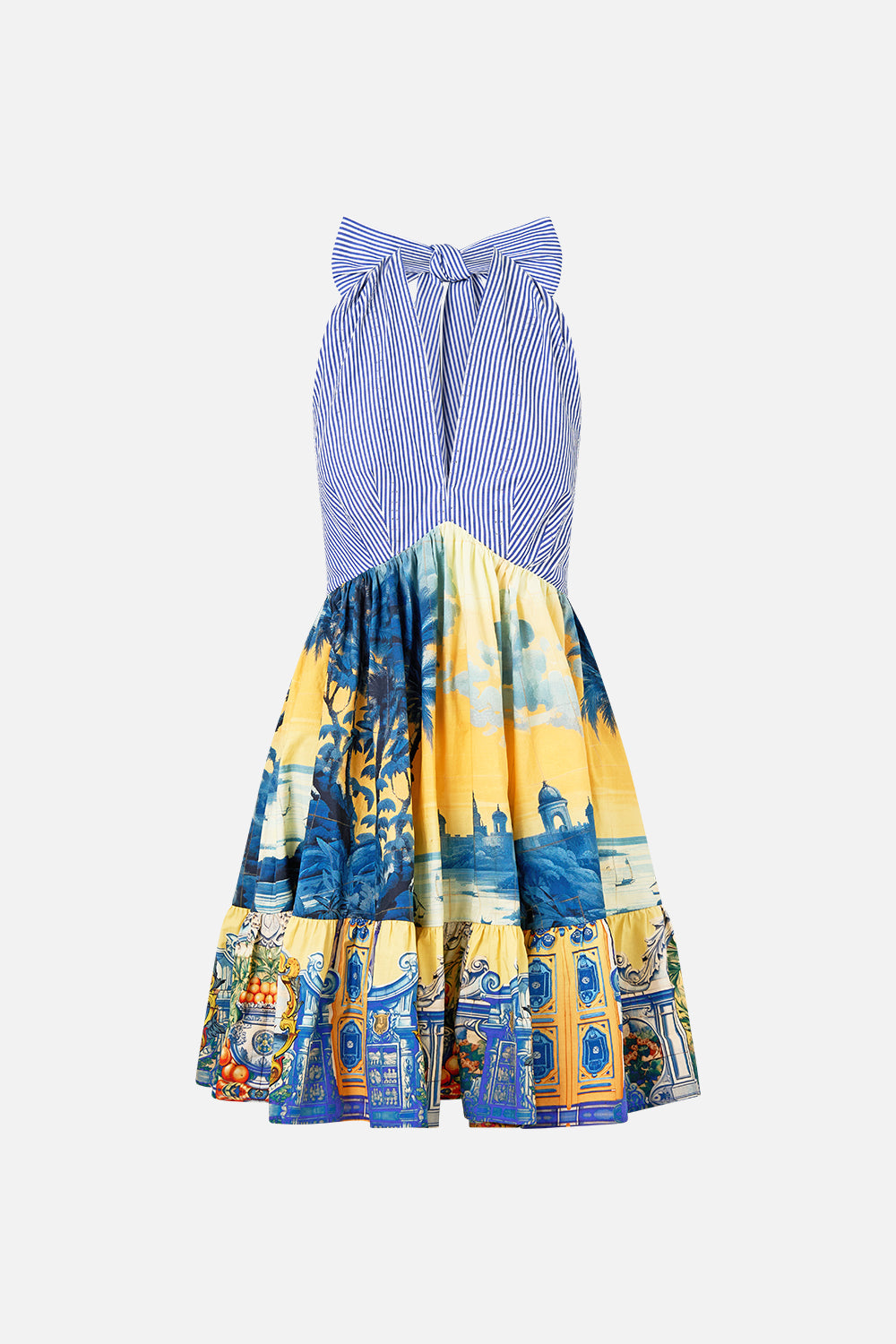 RUFFLE HEM HALTER SHORT DRESS SONG OF SAINT ANTHONY