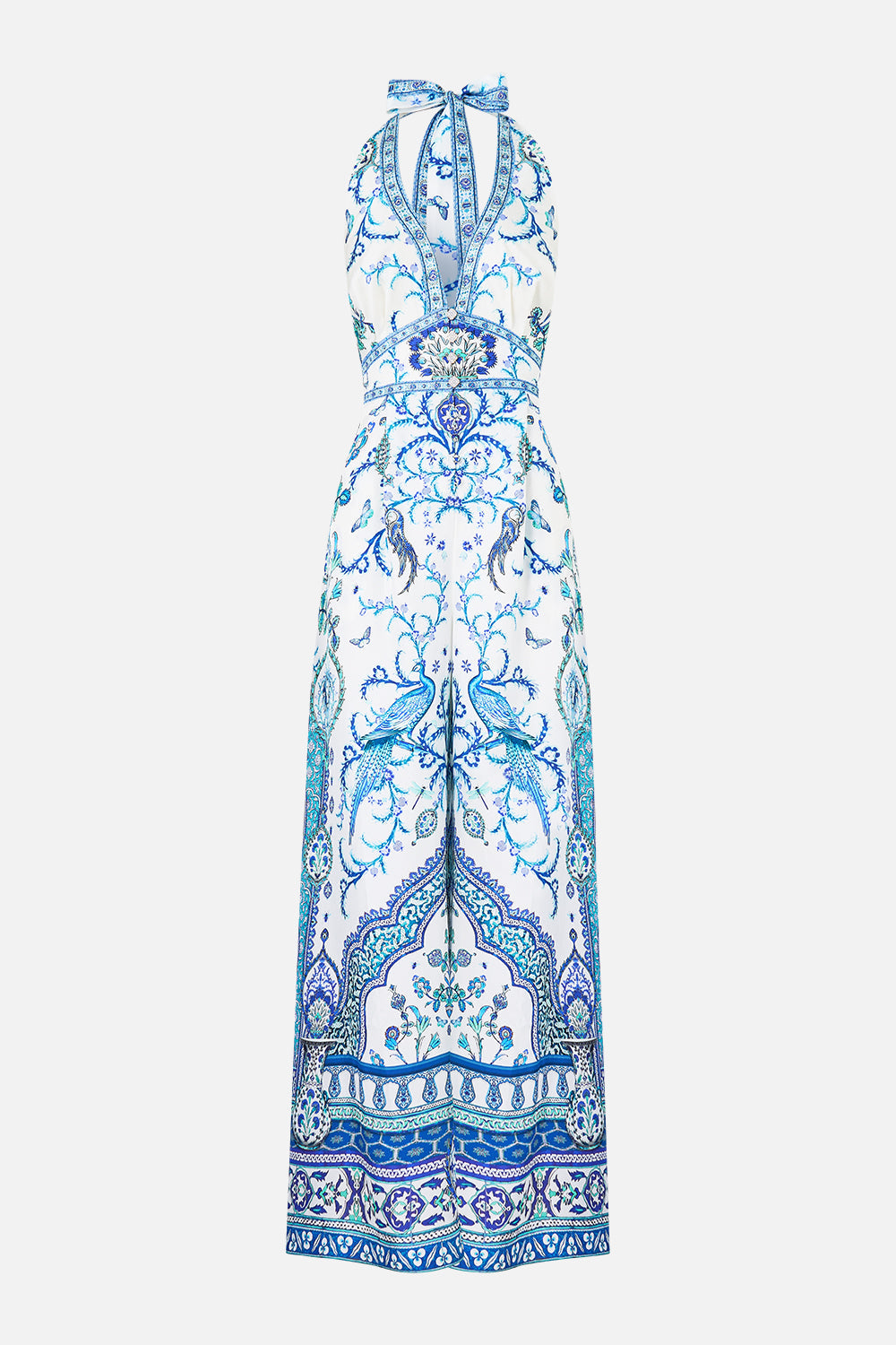 HALTERNECK JUMPSUIT WITH TIE NECK ISNIK LULLABY