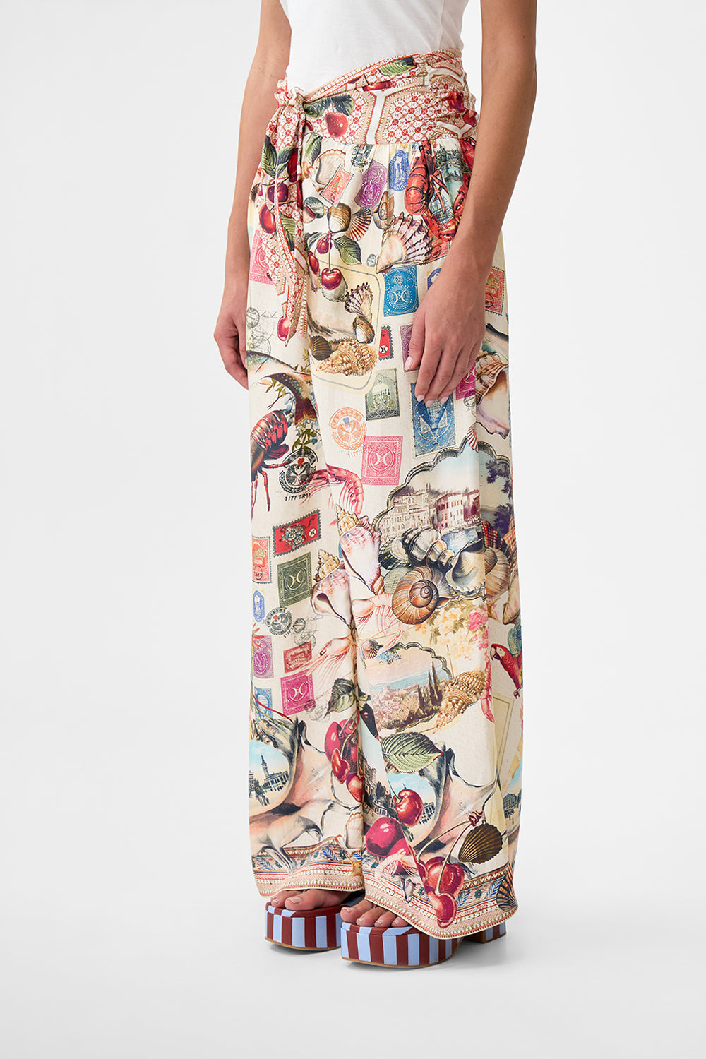 RELAXED PANT WITH TIE FRONT NOTES FROM THE ROAD