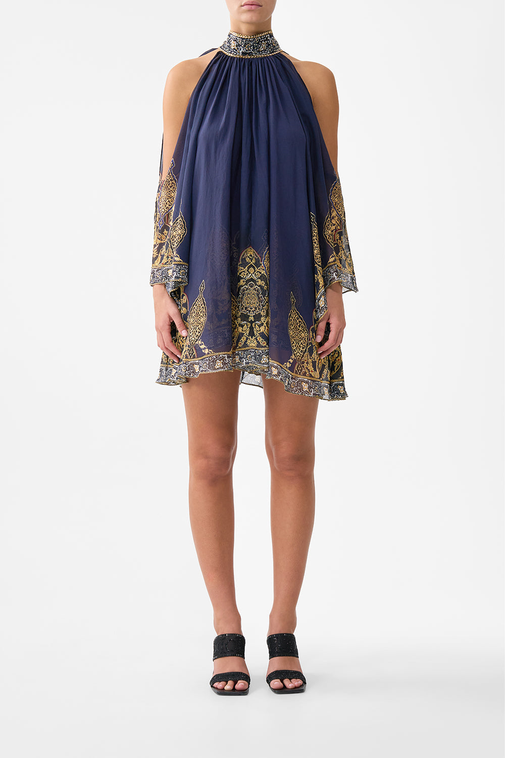 COLD SHOULDER SHORT DRESS THE IMPERIAL GATE