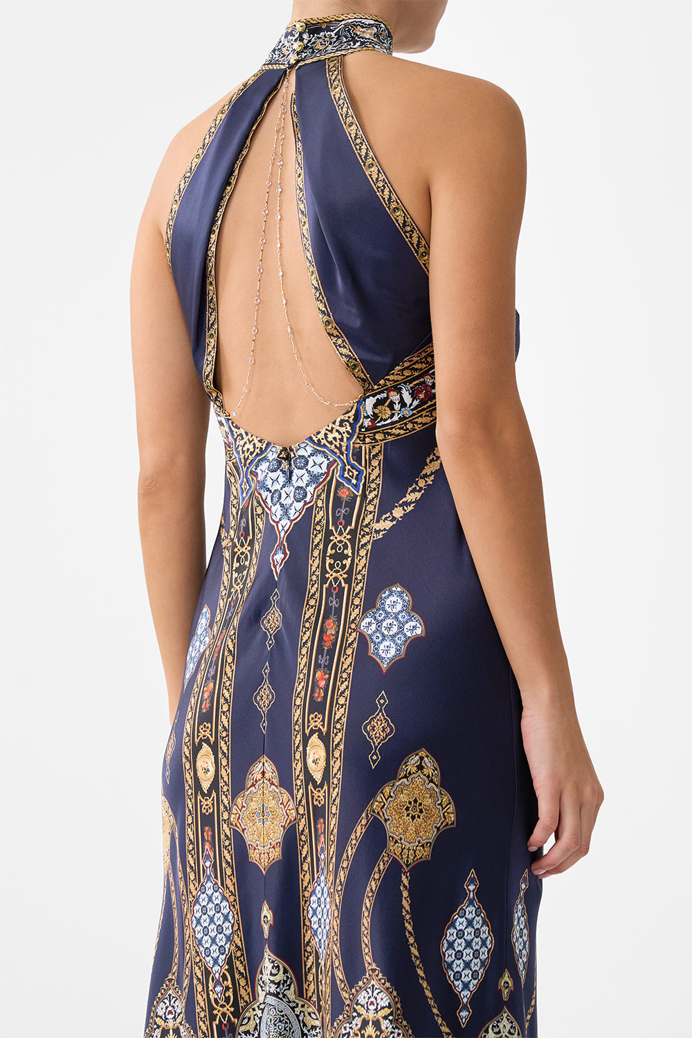 HIGH NECK BIAS DRESS THE IMPERIAL GATE