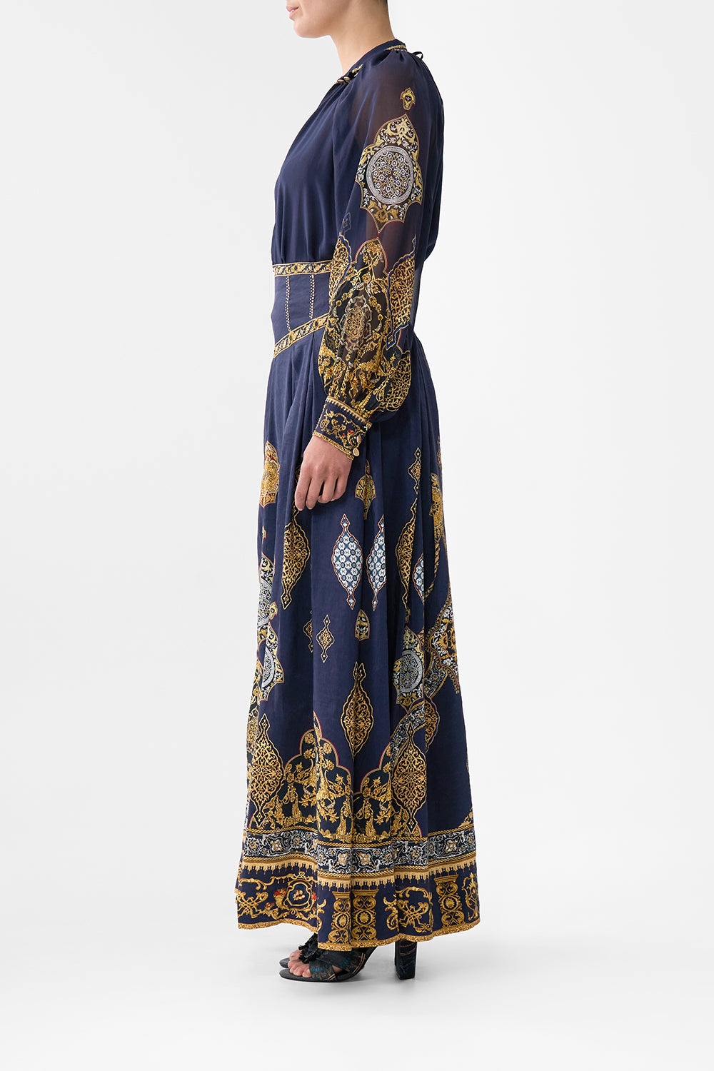 CORSET WAIST MAXI SKIRT THE IMPERIAL GATE