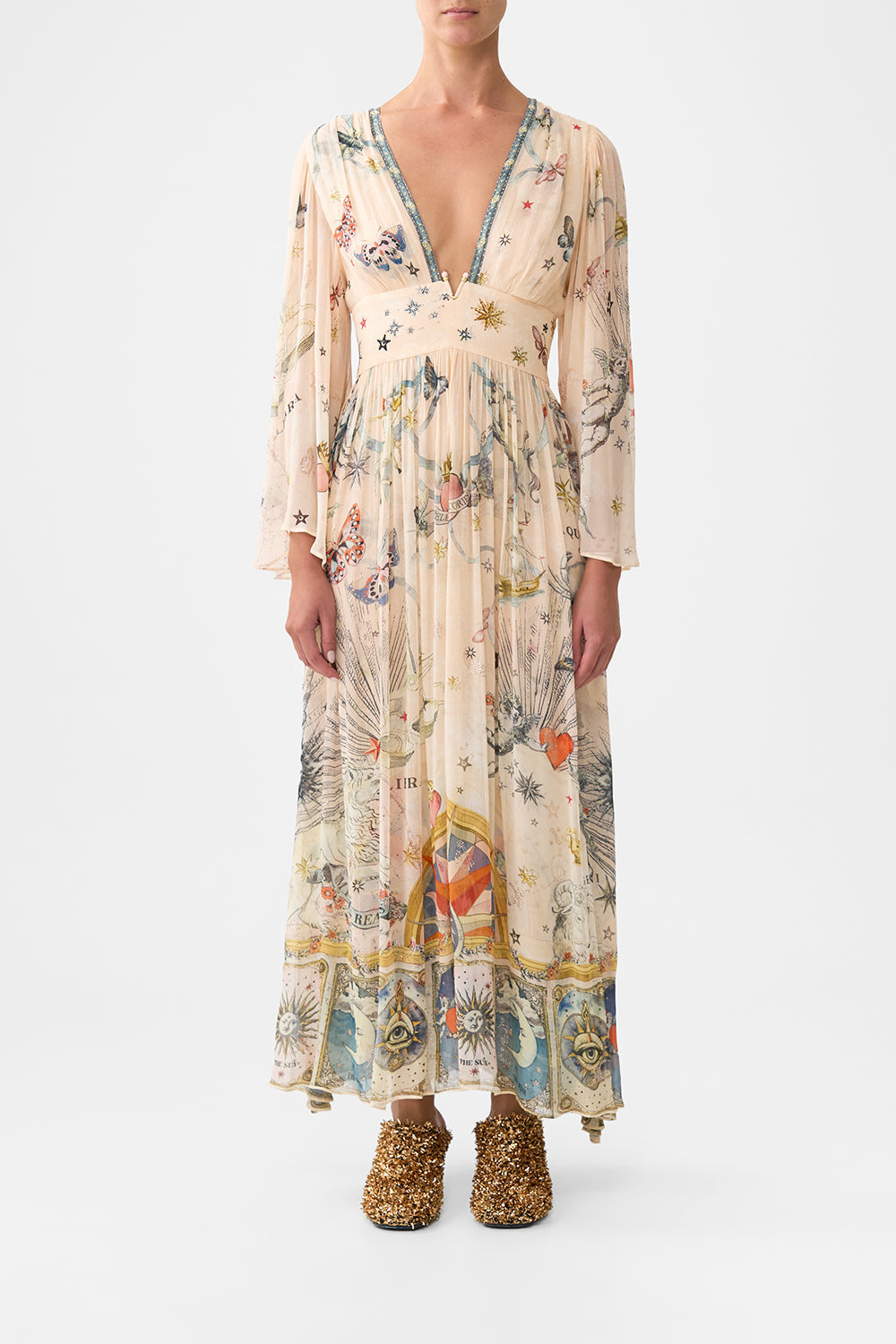 HARDWARE DETAIL LONG SLEEVE DRESS HOUSE OF HOROSCOPES