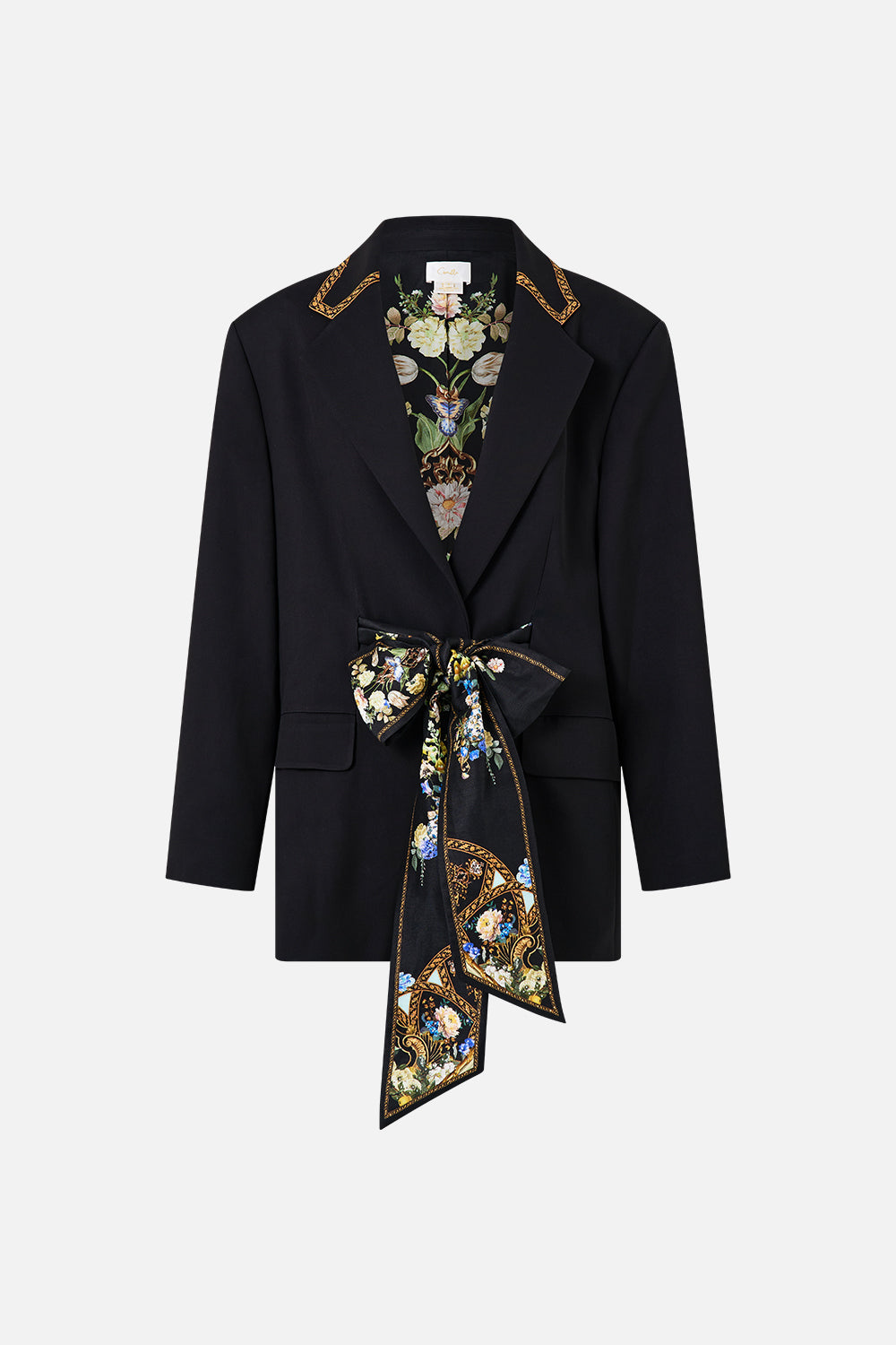 BOYFRIEND JACKET WITH BOW DETAIL OTTOMAN ELEGANCE