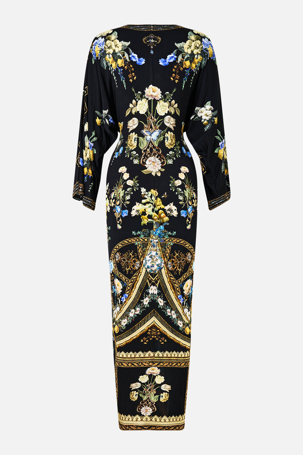 LONG SPLIT FRONT TWIST DRESS OTTOMAN ELEGANCE