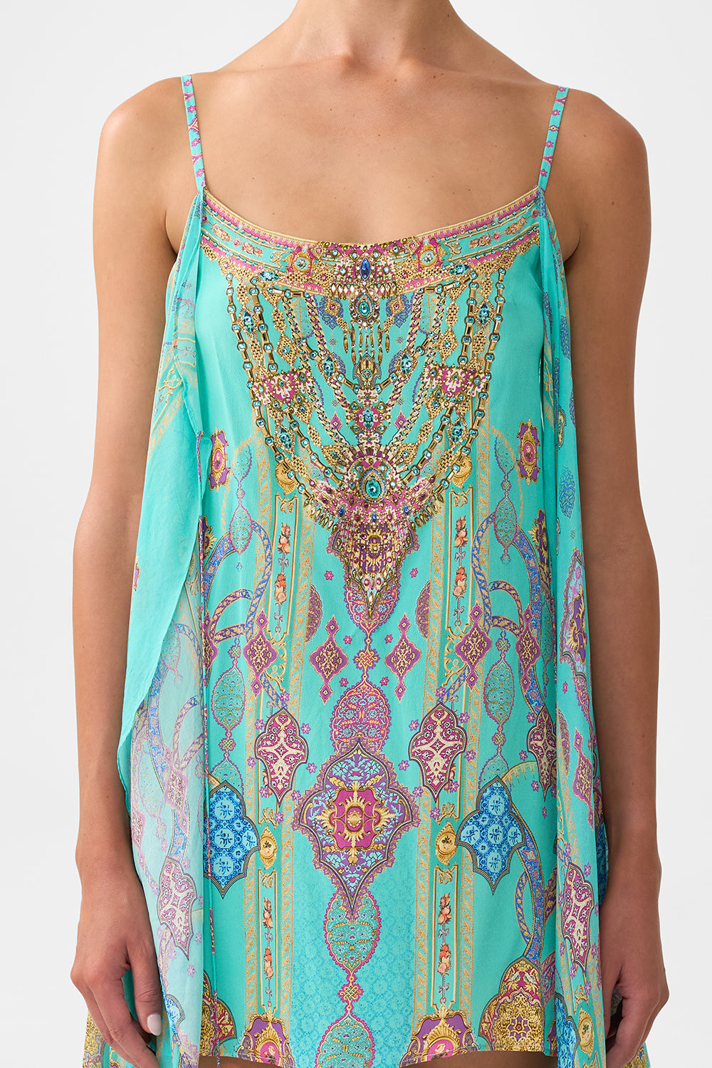 MINI DRESS WITH LONG OVERLAY THE CONCUBINES CORRIDOR