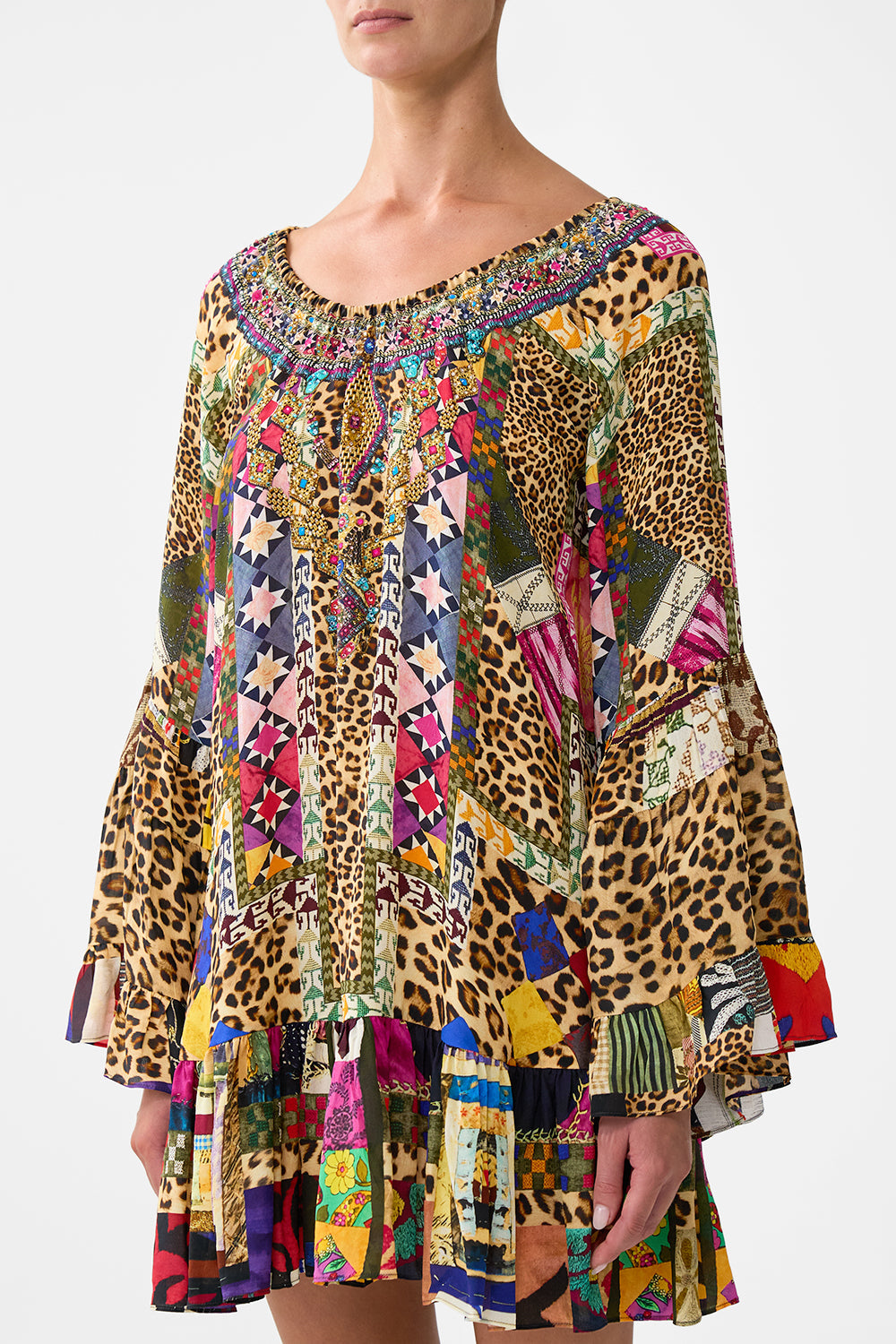 A LINE FRILL DRESS EMBROIDERED EVER AFTER