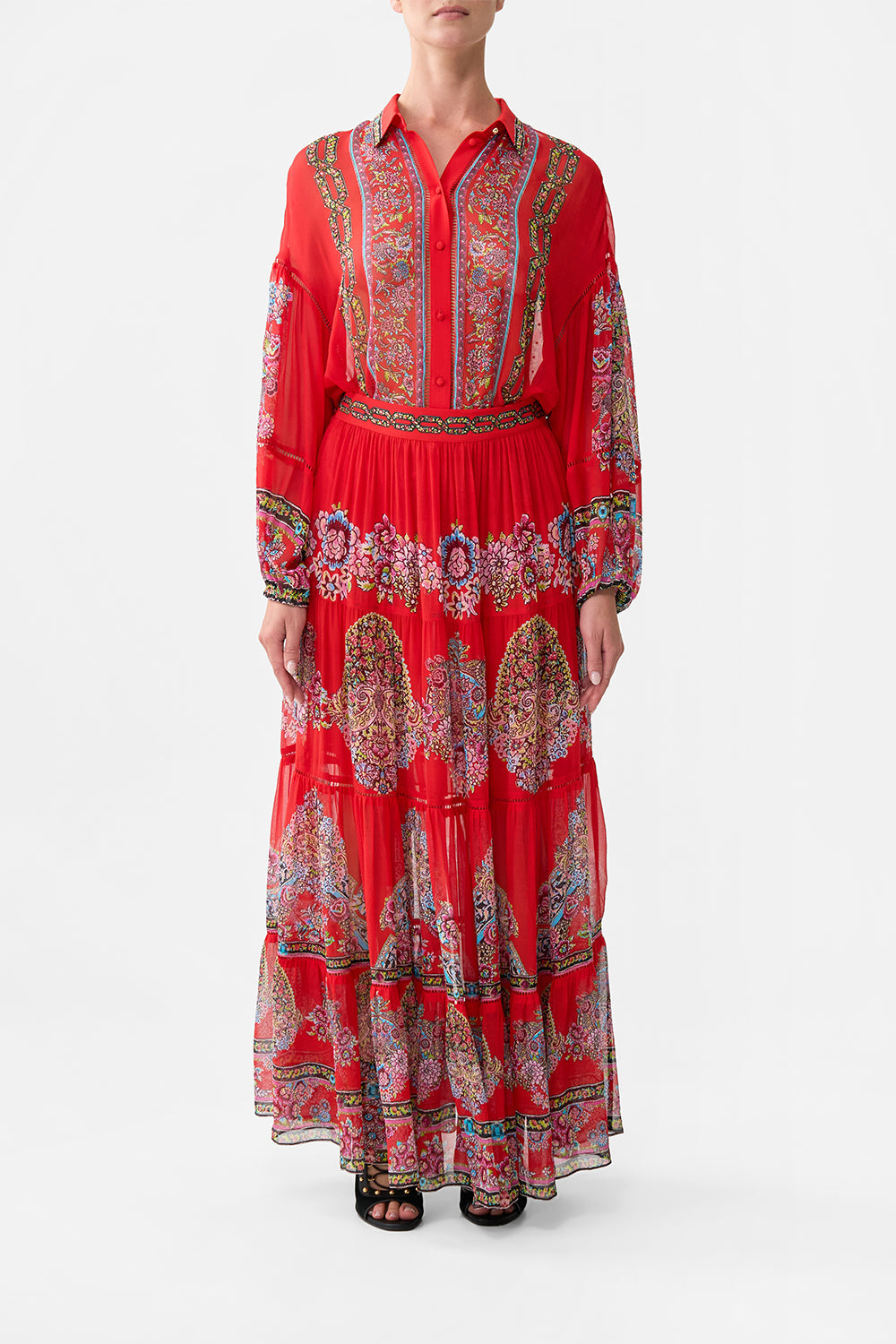 TIERED MAXI SKIRT ARTISANS OF ANATOLIA