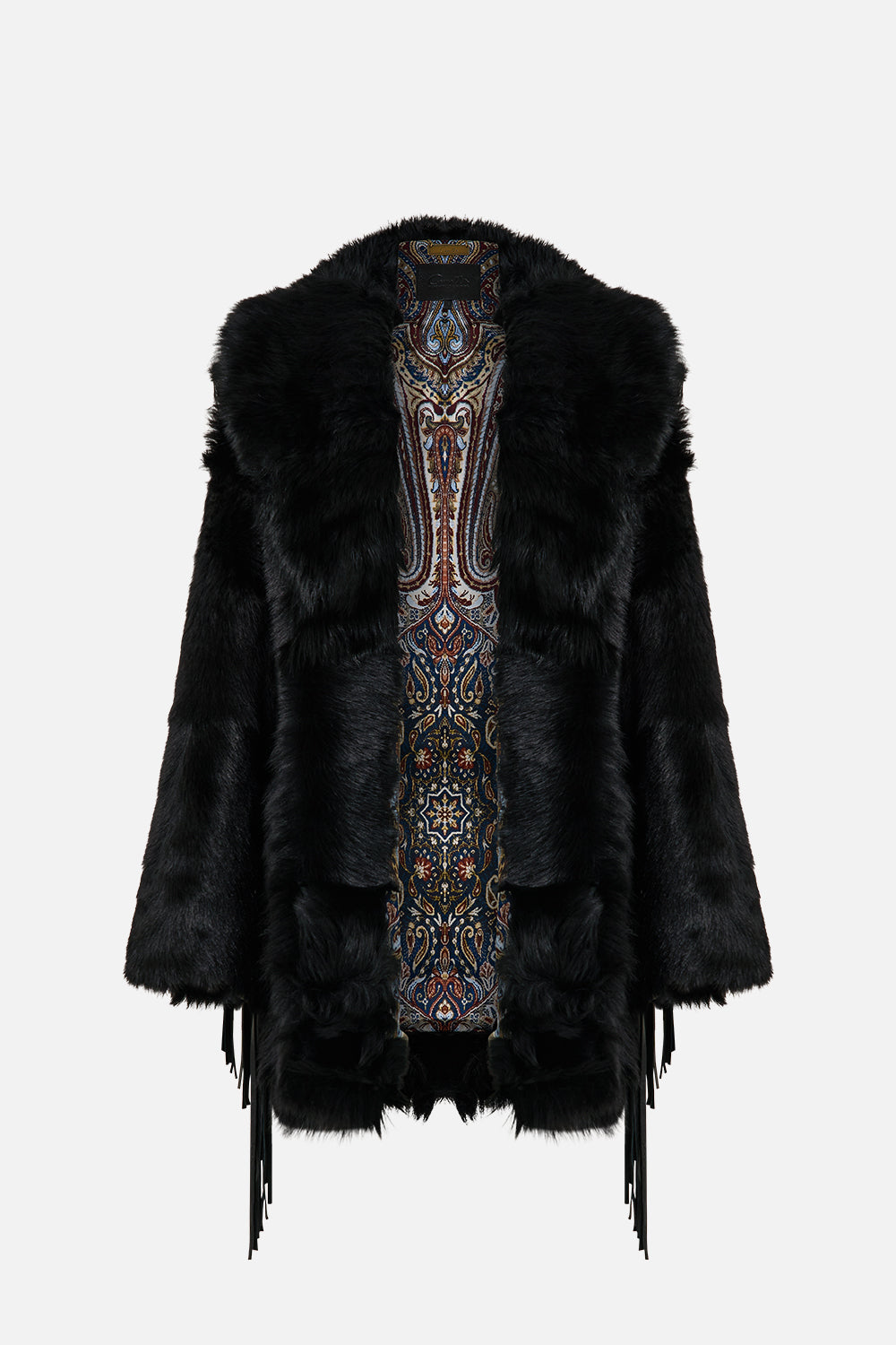 SHEARLING COAT WITH REMOVABLE FRINGING ISTANBUL ANIMALIA
