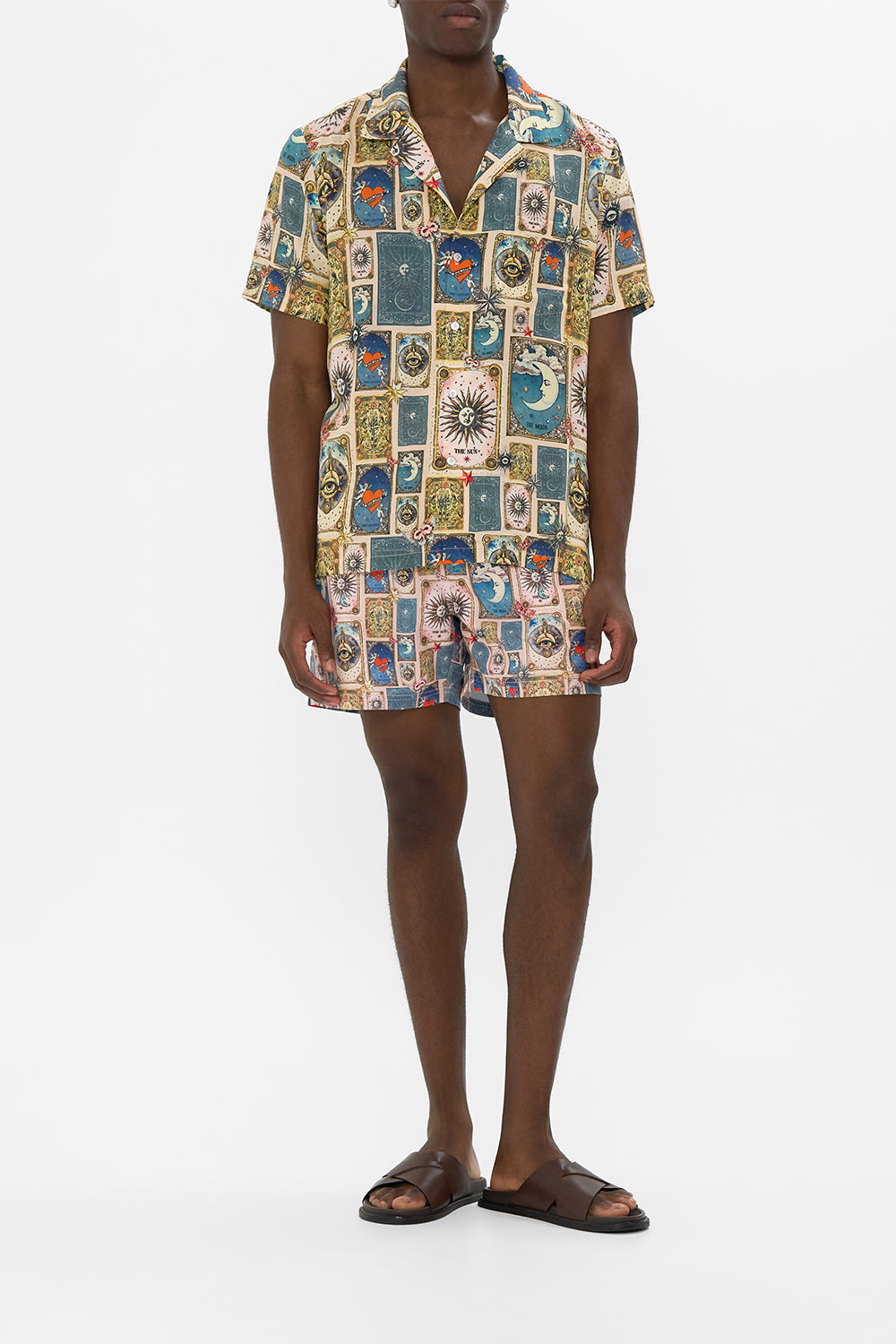 SHORT SLEEVE CAMP COLLARED SHIRT HOUSE OF HOROSCOPES