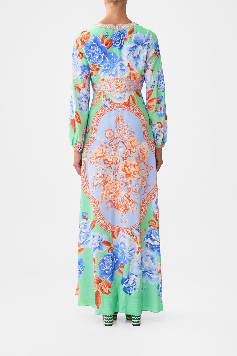 PRINTED LANTERN SLEEVE DRESS TOPKAPI POP