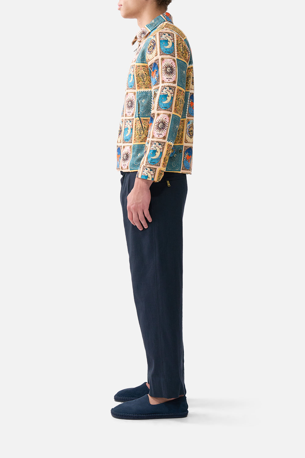 PATCHWORK CROP ZIP THROUGH JACKET HOUSE OF HOROSCOPES