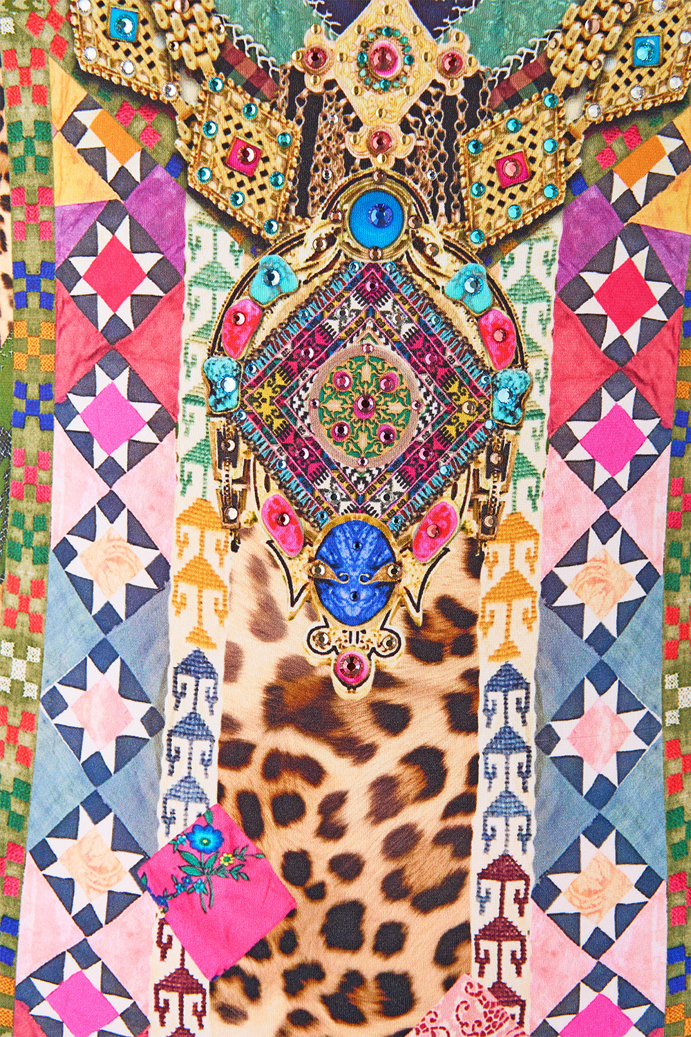 STRAIGHT NECK DOUBLE STRAP BUTTON ONE PIECE EMBROIDERED EVER AFTER