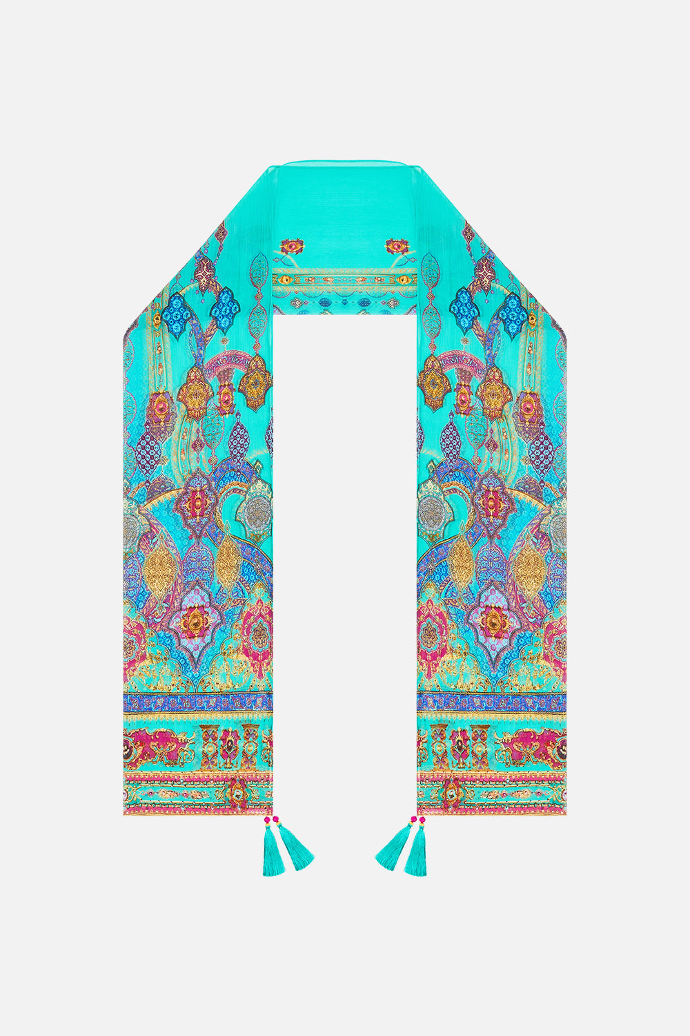 LONG SILK CRINKLE CHIFFON SCARF THE CONCUBINES CORRIDOR