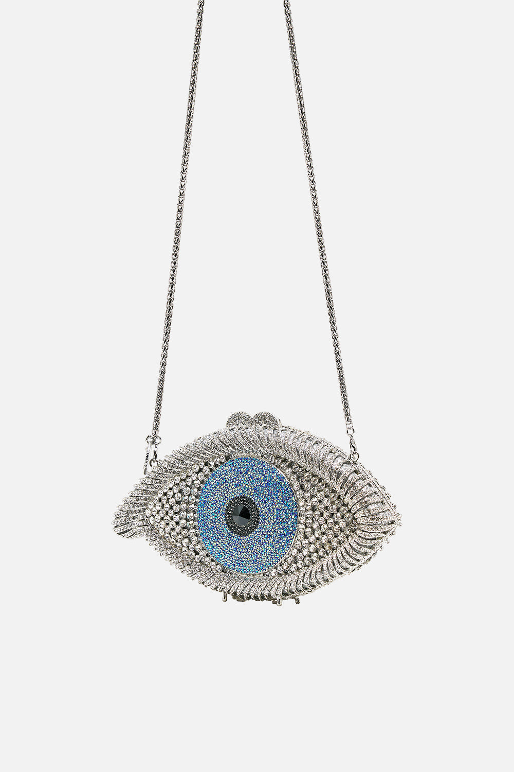 EMBELLISHED CRYSTAL EYE CLUTCH BAG CRYSTAL