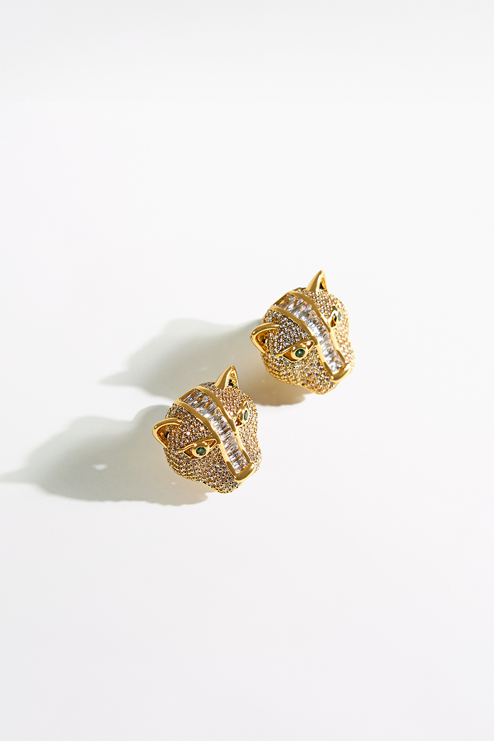 FIERCE FOLKLORE BASTET STUD EARRINGS GOLD