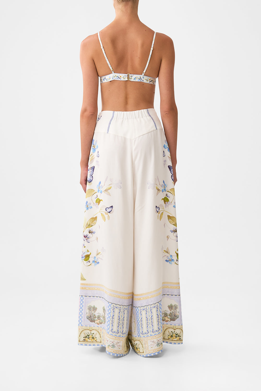 SCALLOPED EDGE TRIANGLE BRALETTE WITH BOW FRONT BOTANICAL BALLADS