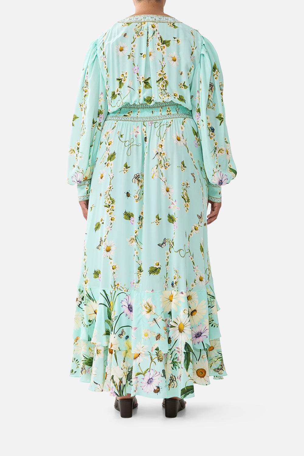 LONG BUTTON FRONT DRESS FLORAL FREEFALL