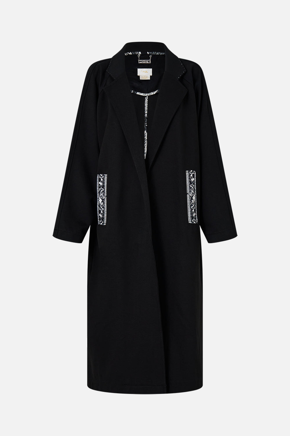 The CAMILLA Sweat-Trench Coat in our Perfumed In Porto print.