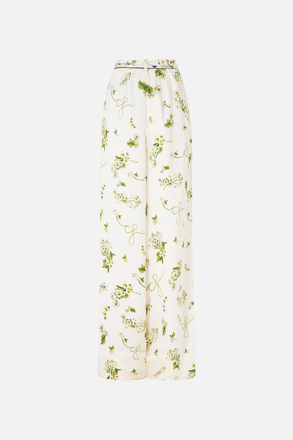 The CAMILLA Scarf Belt Wide Leg Pant in our Botanical Utopia print.