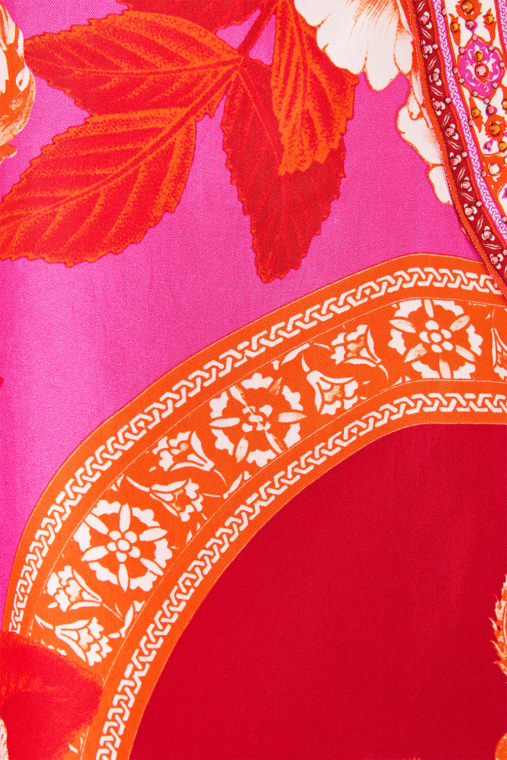 DEEP V NECK HARDWARE SHORT KAFTAN TILES OF TÜRKIYE