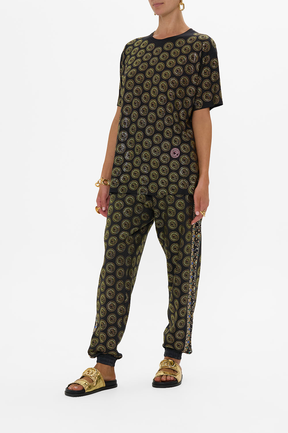 OVERSIZED BAND TEE- BLACK DEFY GRAVITY