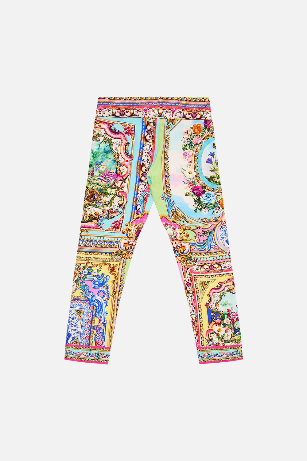 The CAMILLA Kids Leggings With Elastic Waist 4-10 in our Spirit Of Santa Maria print.