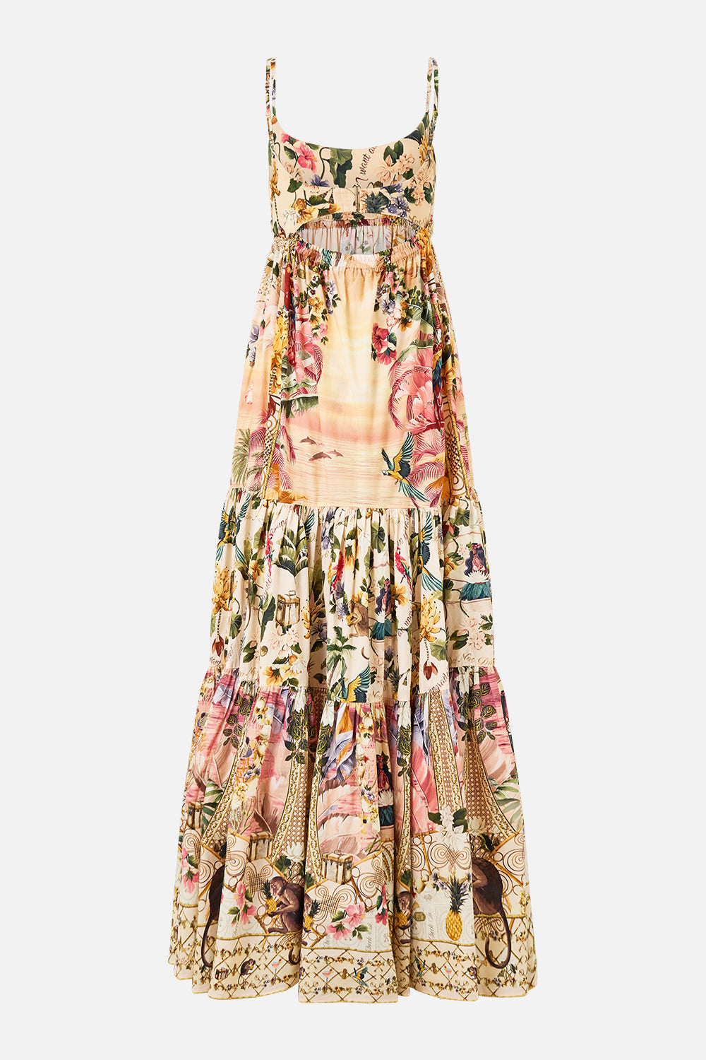 LONG DRESS WITH JERSEY BODICE WELCOME TO THE WHITE LOTUS