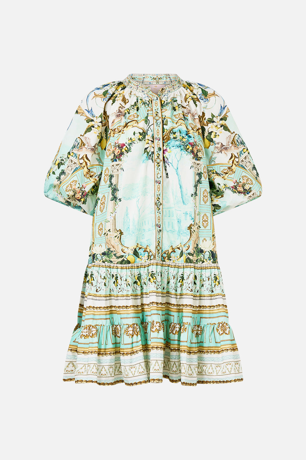 PUFF SLEEVE SHIRT DRESS VENUS ON A VESPA