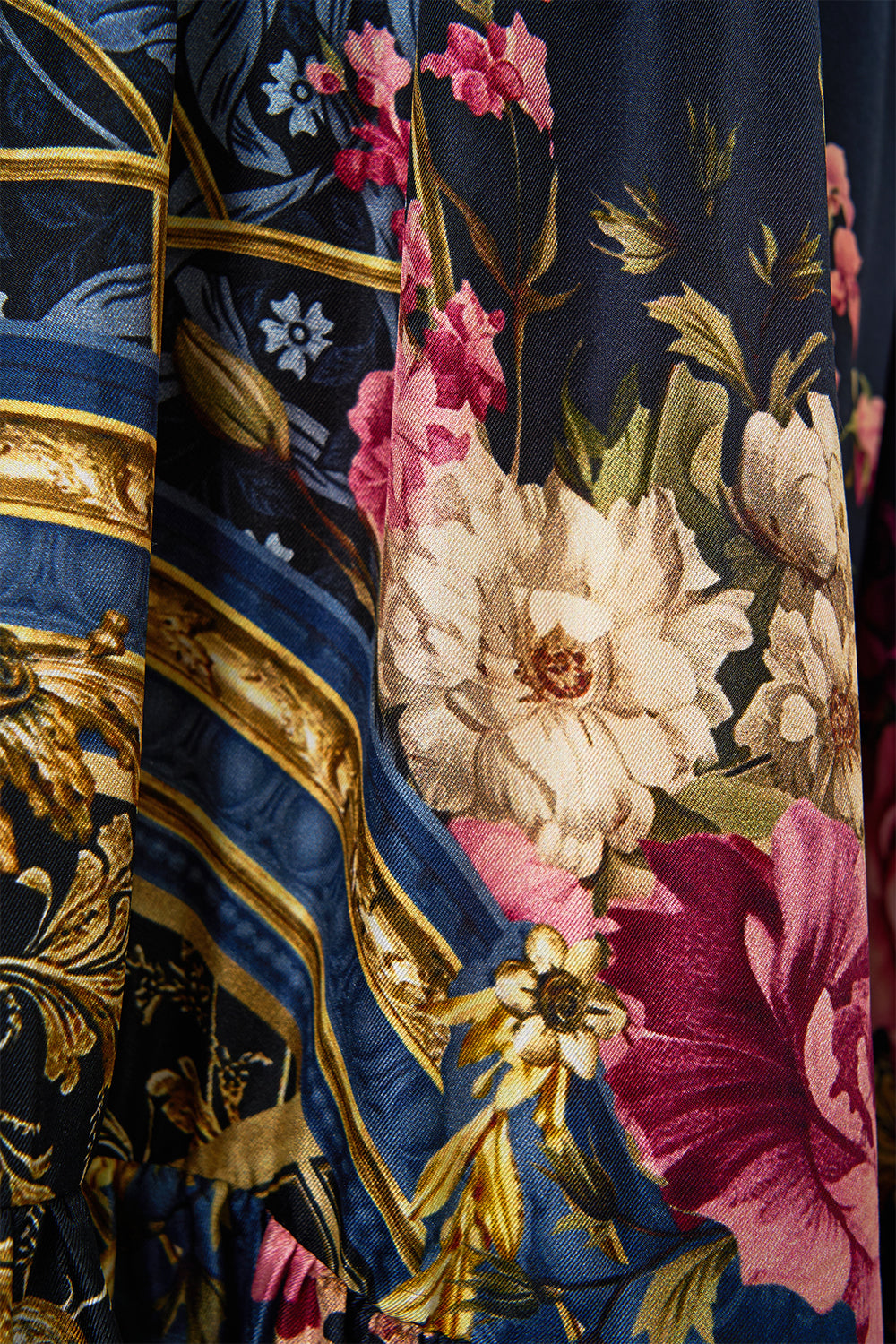 The CAMILLA High Waisted Tiered Skirt in our Ornate On A Plate print.