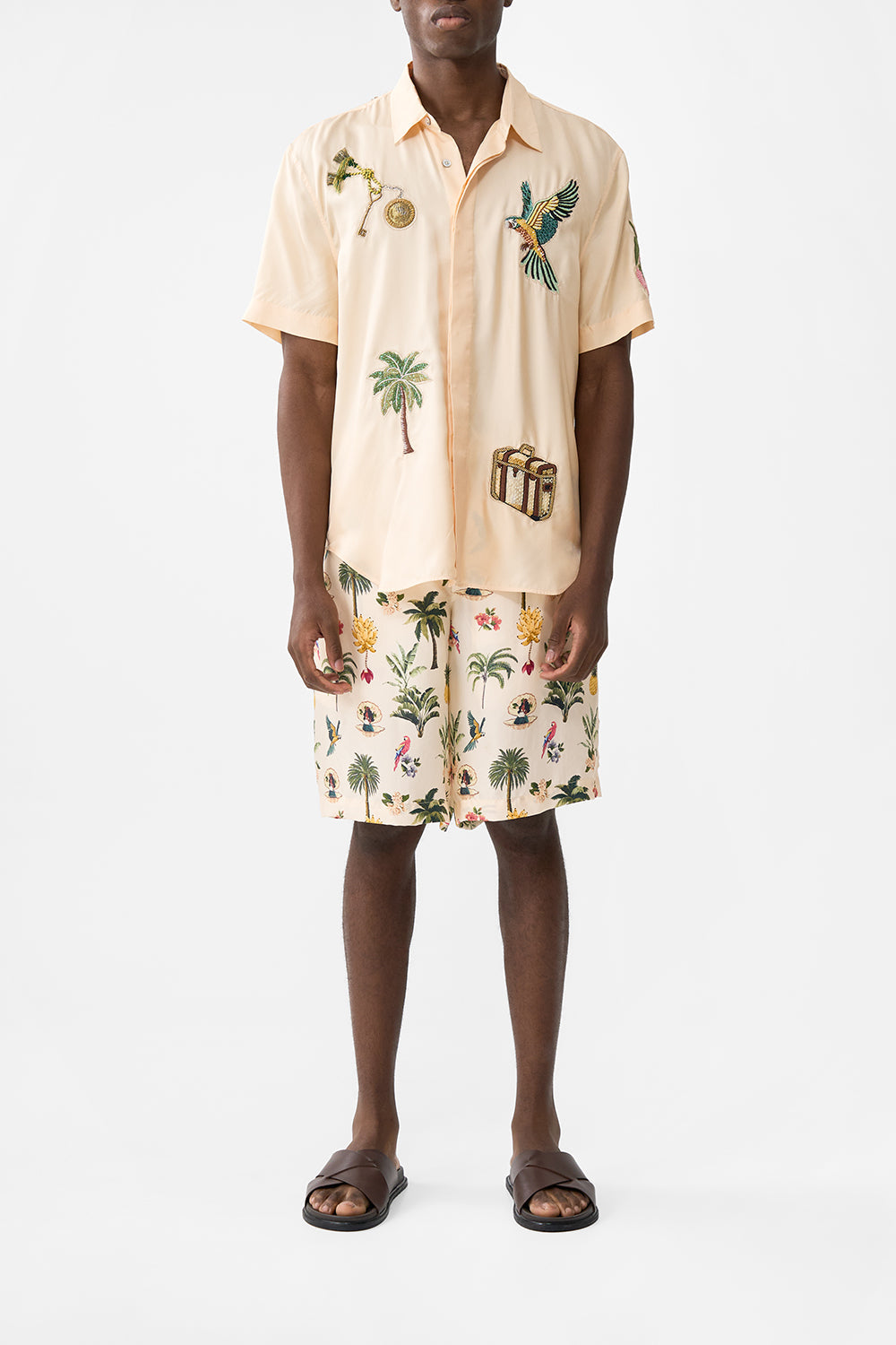 OVERSIZED BUTTON THROUGH SHORT SLEEVE SHIRT WELCOME TO THE WHITE LOTUS