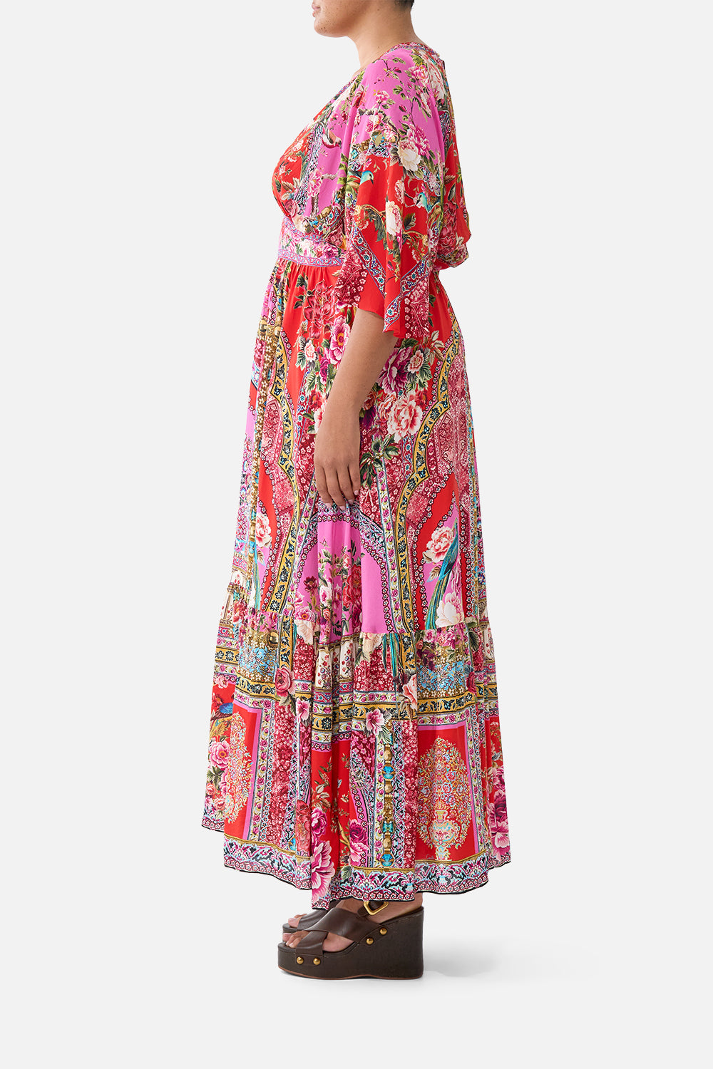 WAISTED DRESS WITH HEM RUFFLE HEIRLOOM EMPIRE