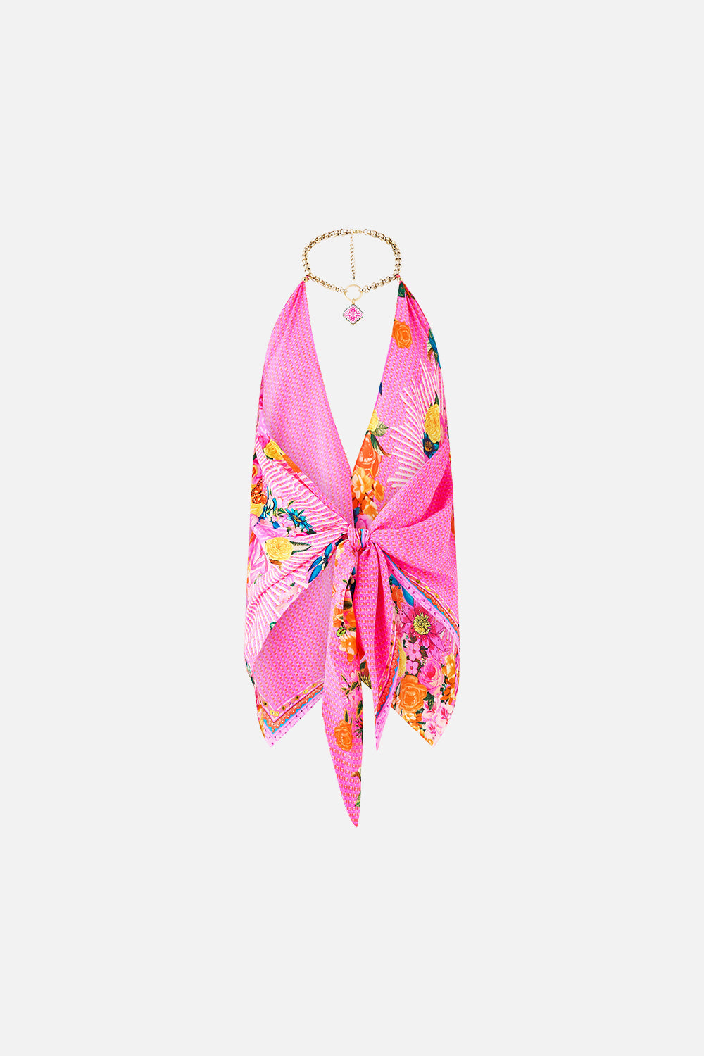 KNOTTED SCARF TOP ILLUSTRATION NATION
